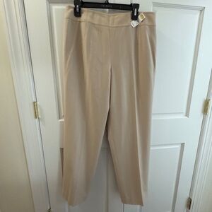 Talbots light tan/cream straight leg wool pants NWT 14